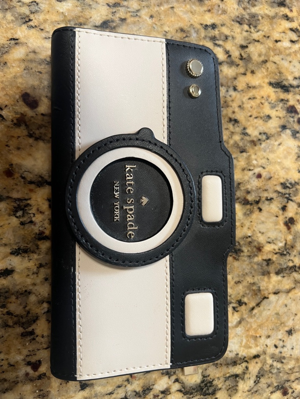 kate spade Black and White Camera Crossbody Wallet